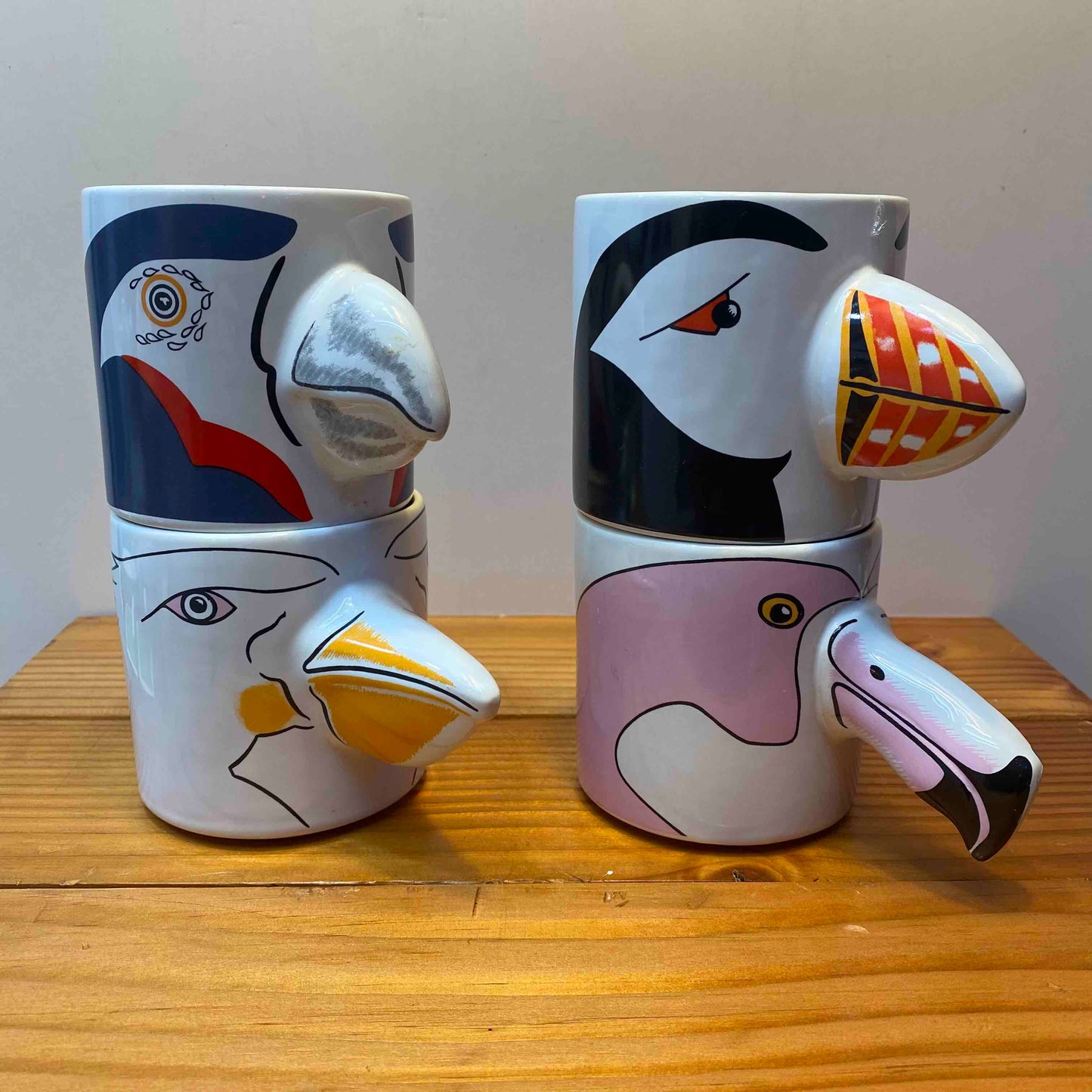 Aves Ceramic Cup Set (4 Cups)