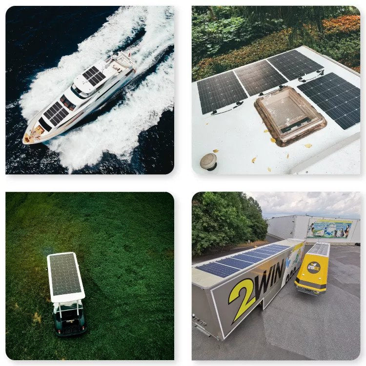Sunman 375W Flexible Solar Panel For Rooftop|Container House|Warehouse|Caravan|Yacht|Golf Cart