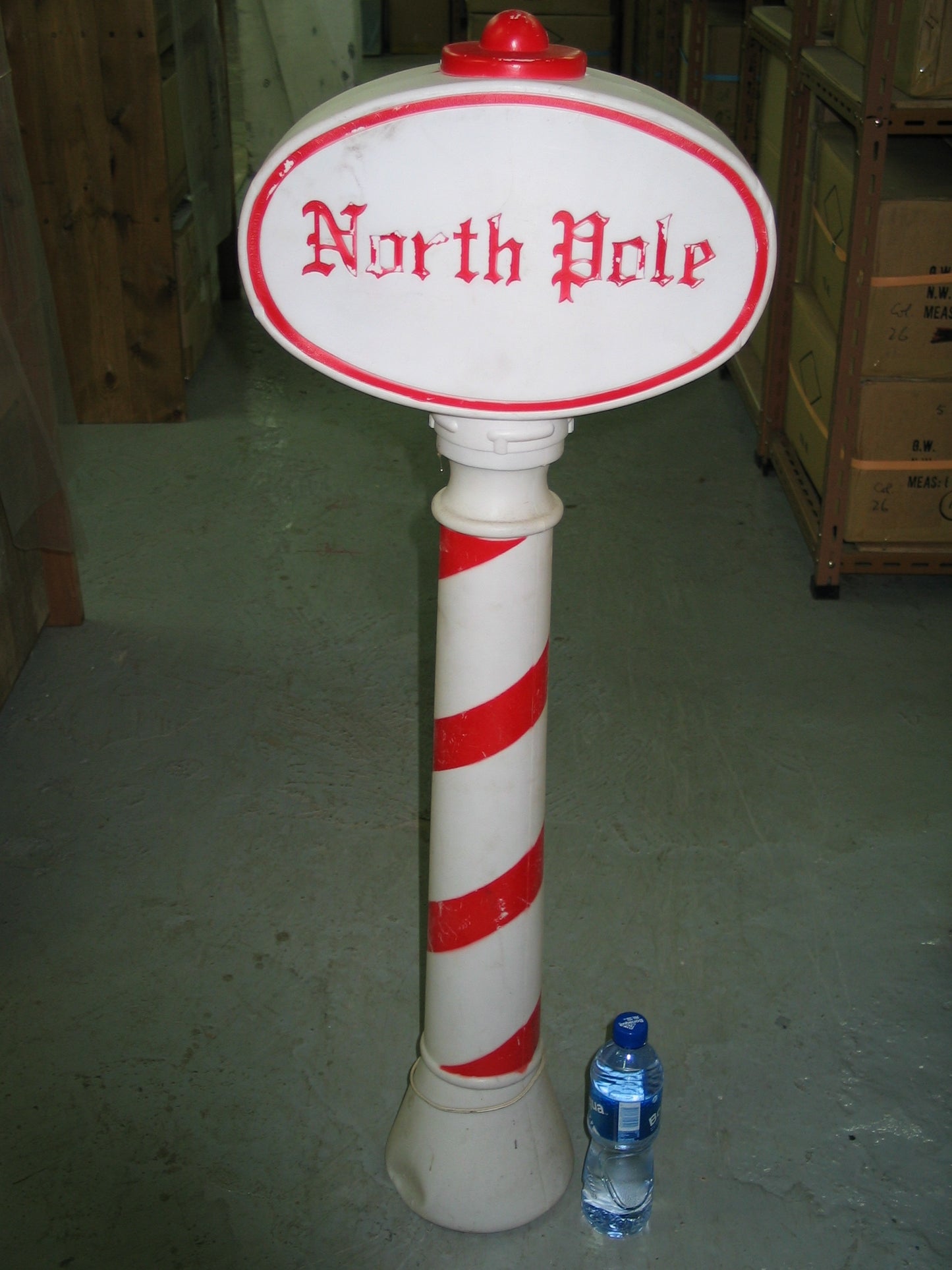 U.S.A. Vintage Blow Mold North Pole Sign